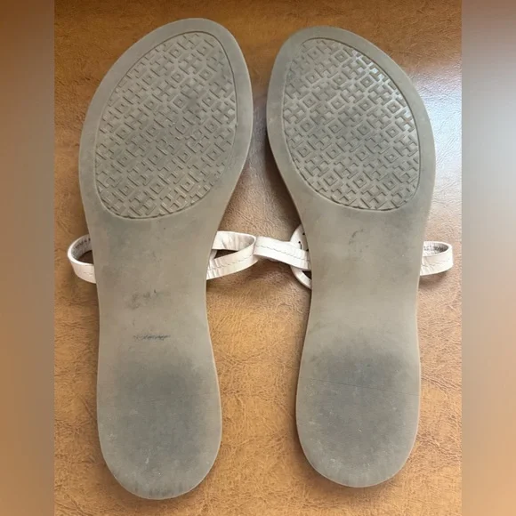 Tory Burch Miller Thong Sandals Women’s Size 10M Light Pink Leather Logo - Picture 6 of 7